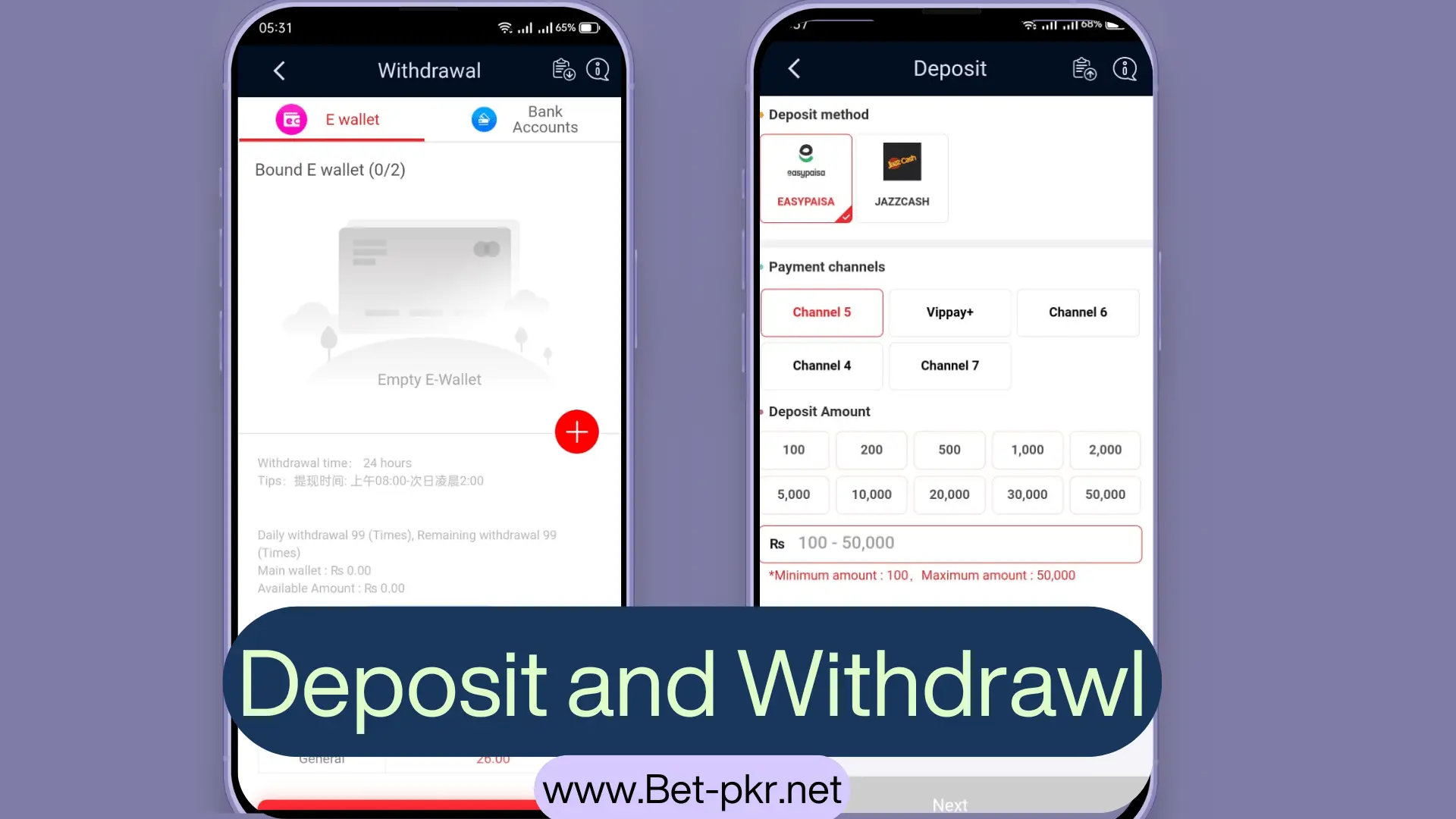 betpkr game Deposit and Withdraw